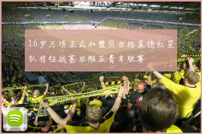 16岁万项正式加盟贝尔格莱德红星队将征战塞尔维亚青年联赛